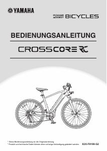 Bedienungsanleitung Yamaha CrossCore RC (2022) Elektrofahrrad