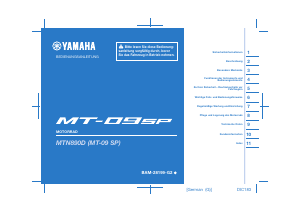 Bedienungsanleitung Yamaha MT09 SP (2023) Motorrad