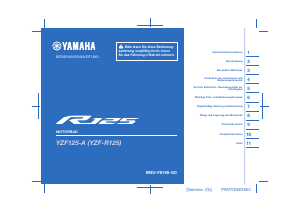 Bedienungsanleitung Yamaha YZF-R125 (2023) Motorrad