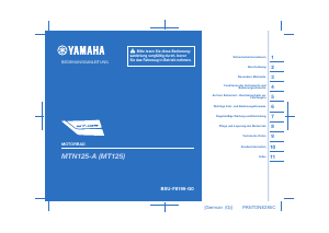 Bedienungsanleitung Yamaha MT125 (2023) Motorrad