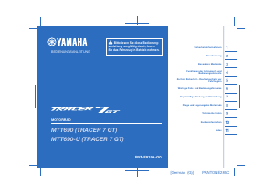 Bedienungsanleitung Yamaha Tracer 7 GT (2023) Motorrad