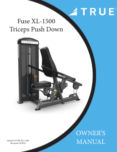 Handleiding True Fuse XL-1500 Fitnessapparaat