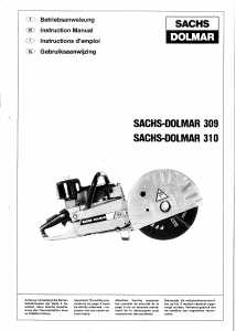 Manual Sachs Dolmar 309 Circular Saw