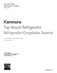 Manual Kenmore 60762 Fridge-Freezer