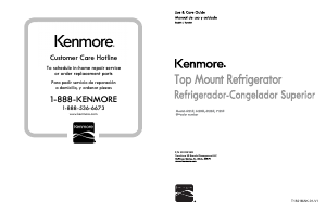 Handleiding Kenmore 61265 Koel-vries combinatie