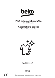 Návod BEKO WUE 6636 XA Práčka