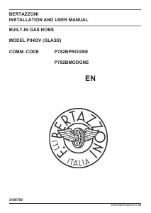 Handleiding Bertazzoni P782BPROGNE Kookplaat