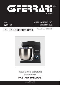 Manual G3 Ferrari G20113 Pastaio 10&Lode G20113 Stand Mixer