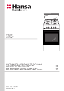 Руководство Hansa FCGW530253 Кухонная плита