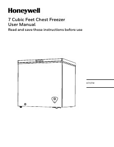 Manual Honeywell H7CFW Freezer