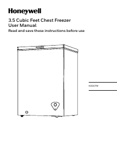 Manual Honeywell H35CFW Freezer