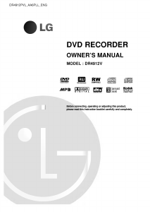 Manual LG DR4912V DVD Player
