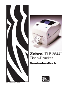 Bedienungsanleitung Zebra TLP 2844 Etikettendrucker