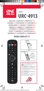 Manual One For All URC 4913 Philips Remote Control