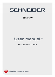 Mode d’emploi Schneider SC-LED55SC280V Téléviseur LED