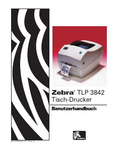 Bedienungsanleitung Zebra TLP 3842 Etikettendrucker