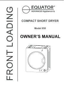 Handleiding Equator ED 850 Wasdroger