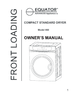 Manual Equator ED 860 V Dryer