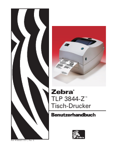 Bedienungsanleitung Zebra TLP 3844-Z Etikettendrucker