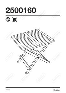 Manuale VonHaus 2500160 Tavolo da giardino