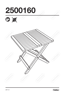 Handleiding VonHaus 2500160 Tuintafel