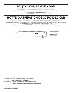 Handleiding Whirlpool WVU17UC0JS Afzuigkap