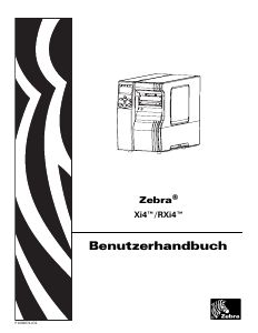 Bedienungsanleitung Zebra Xi4 Etikettendrucker