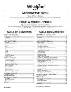 Manual Whirlpool YWMC30516HZ Microwave