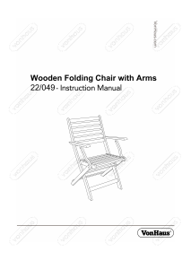 Manual VonHaus 2522049 Scaun de grădină