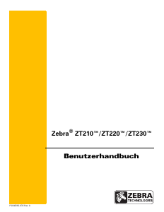 Bedienungsanleitung Zebra ZT210 Etikettendrucker