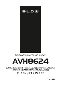 Instrukcja Blow AVH-8624 Radio samochodowe