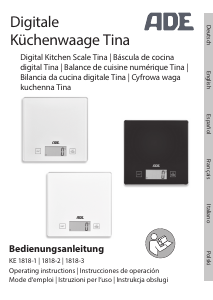 Manual ADE KE 1818-3 Tina Kitchen Scale