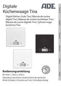 Manual ADE KE 1818-1 Tina Kitchen Scale