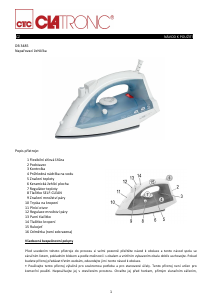 Manuál Clatronic DB 3485 Žehlička