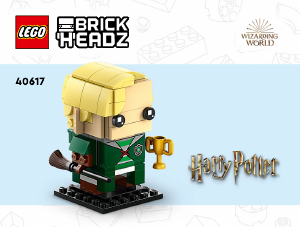 Rokasgrāmata Lego set 40617 Brickheadz Drako Malfojs un Sedriks Digorijs