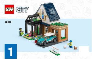 Bruksanvisning Lego set 60398 City Familjevilla och elbil