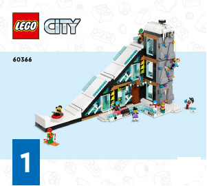 Käyttöohje Lego set 60366 City Laskettelu‑ ja kiipeilykeskus