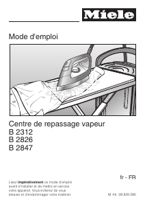 Mode d’emploi Miele B 2826 Système de repassage