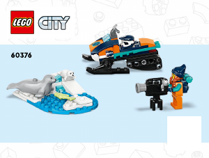 Käyttöohje Lego set 60376 City Arktisen tutkimusretken moottorikelkka