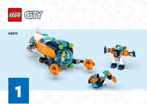 Manual Lego set 60379 City Submarino Explorador do Fundo do Oceano