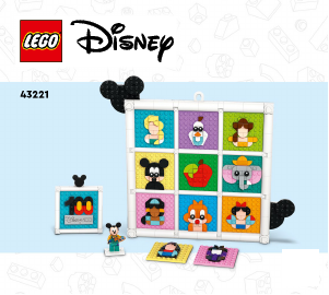 Bedienungsanleitung Lego set 43221 Disney 100 Jahre Disney Zeichentrickikonen