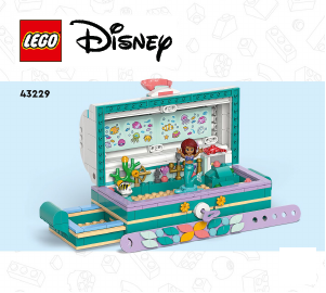 Käyttöohje Lego set 43229 Disney Princess Arielin aarrearkku