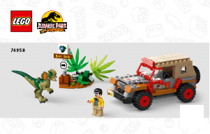 Mode d’emploi Lego set 76958 Jurassic World Lembuscade du dilophosaure