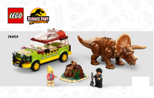 Bruksanvisning Lego set 76959 Jurassic World Triceratopsforskning