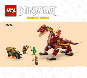 Bruksanvisning Lego set 71793 Ninjago Heatwaves omvandlingsbara lavadrake