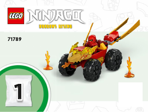 Bedienungsanleitung Lego set 71789 Ninjago Verfolgungsjagd mit Kais Flitzer und Ras Motorrad
