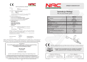 Instrukcja NAC CE60-S Jednostka napędowa