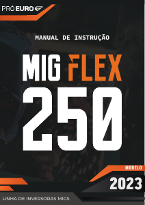 Manual Pró Euro MIG 250 Flex Aparelho de soldar