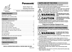 Handleiding Panasonic NI-W410TS Strijkijzer