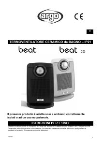 Manuale Argo Beat Ice Termoventilatore